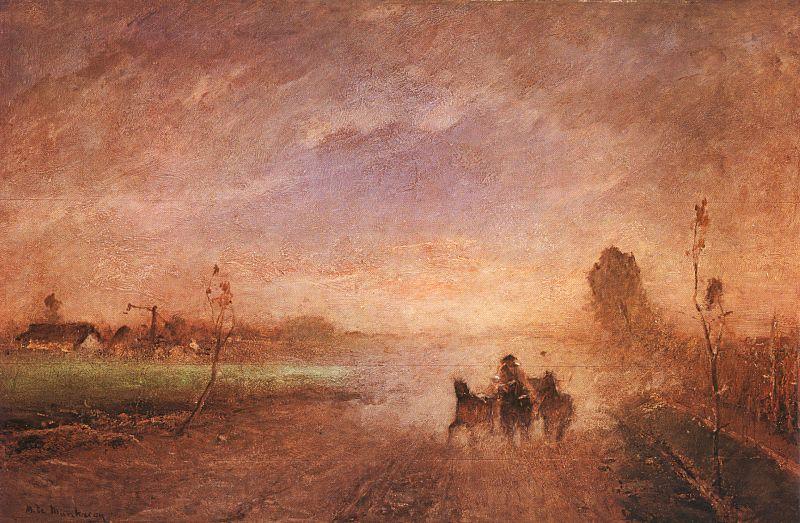 Mihaly Munkacsy Dusty Road I Norge oil painting art